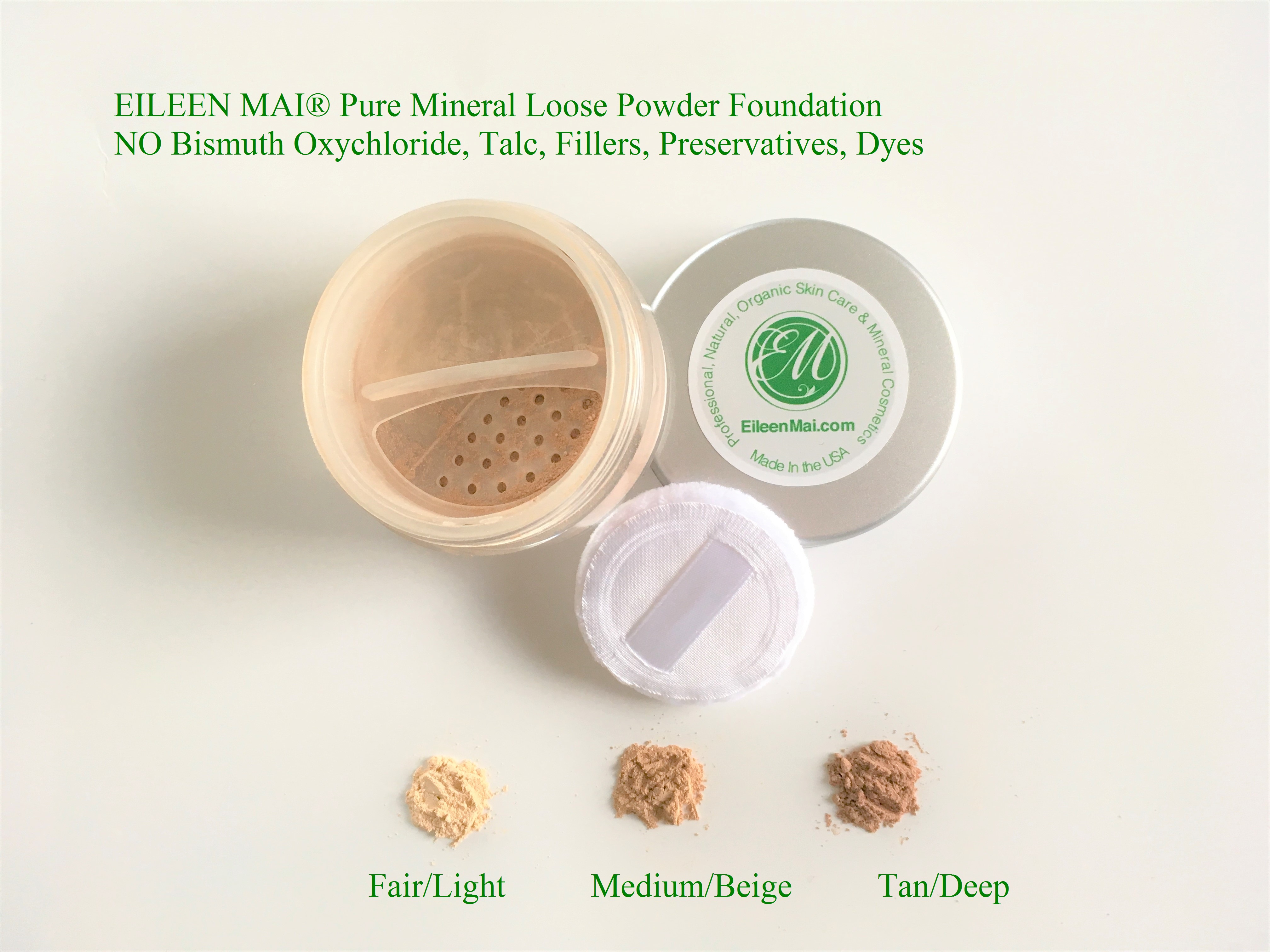 Natural Silky Skin Loose Mineral Powder Foundation